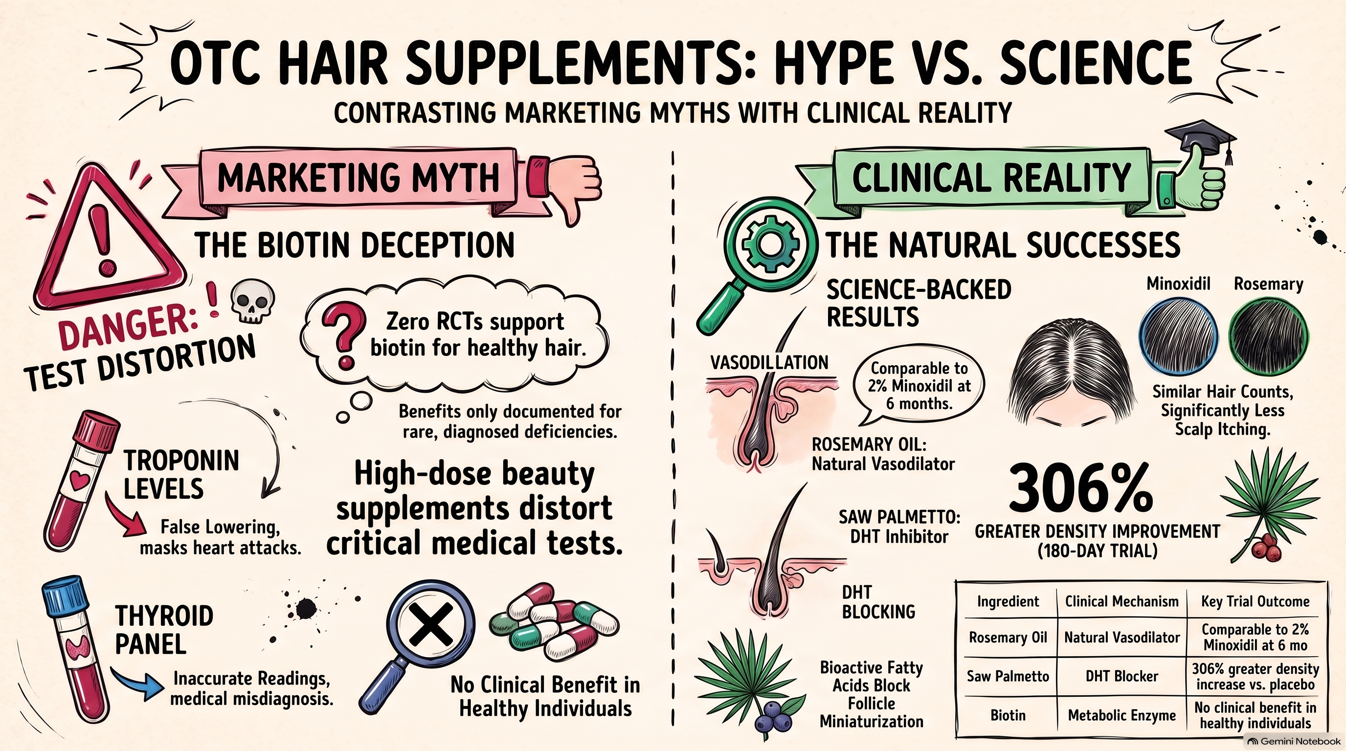OTC hair supplements hype vs science
